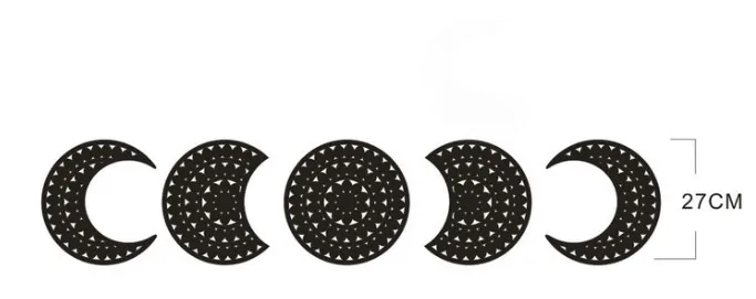 

3D Moon Phase Wall Hanging Decor Moon Wall Decor Hollow-out Wooden Wall Art for Home Living Room Bedroom bedroom