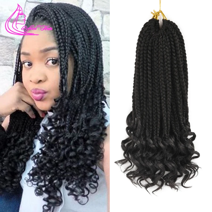 Кудрявый/коробка косы волосы на крючке 14 18 24 дюйма эффектом деграде (переход от
