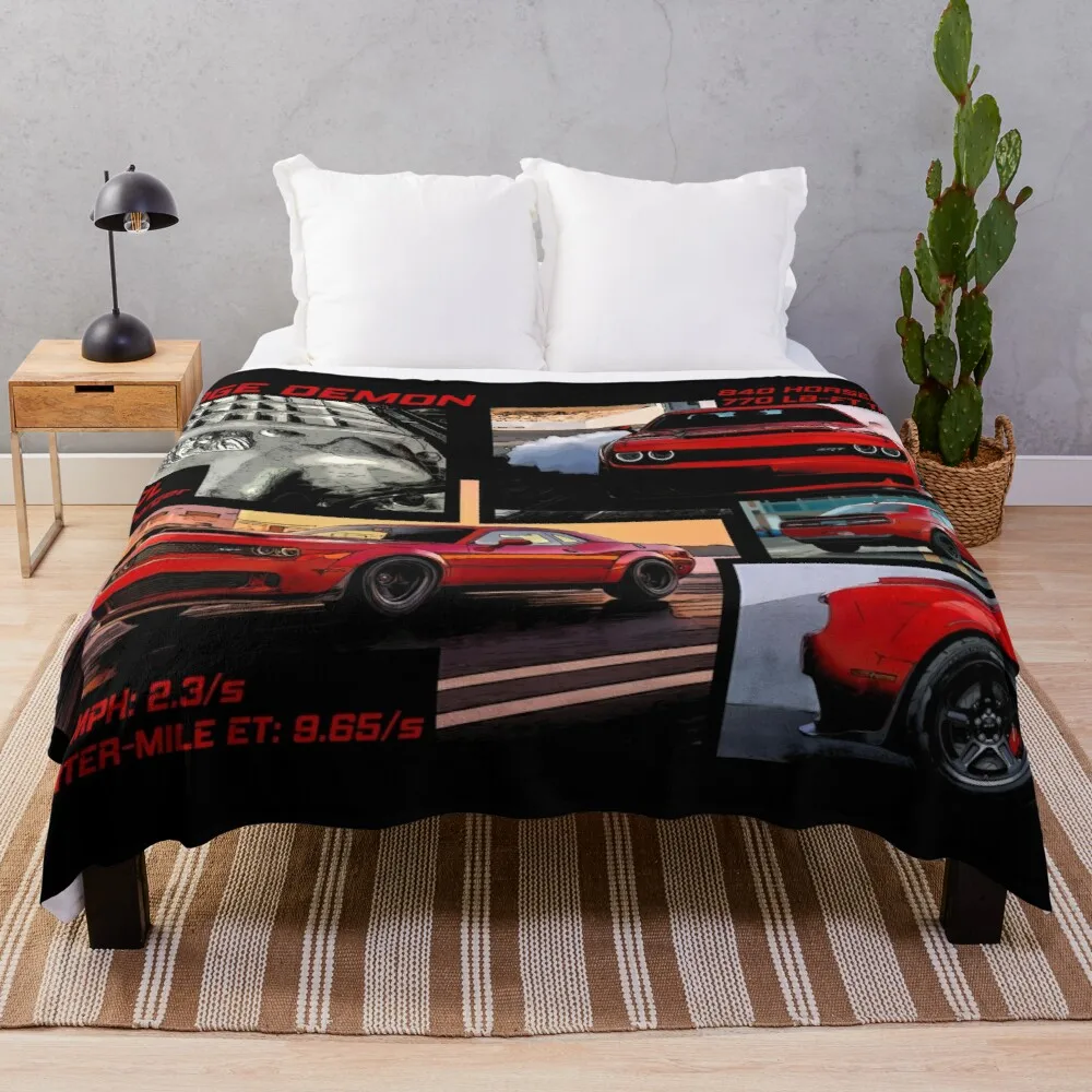 

Dodge Demon Specifications Throw Blanket goods for home and comfort