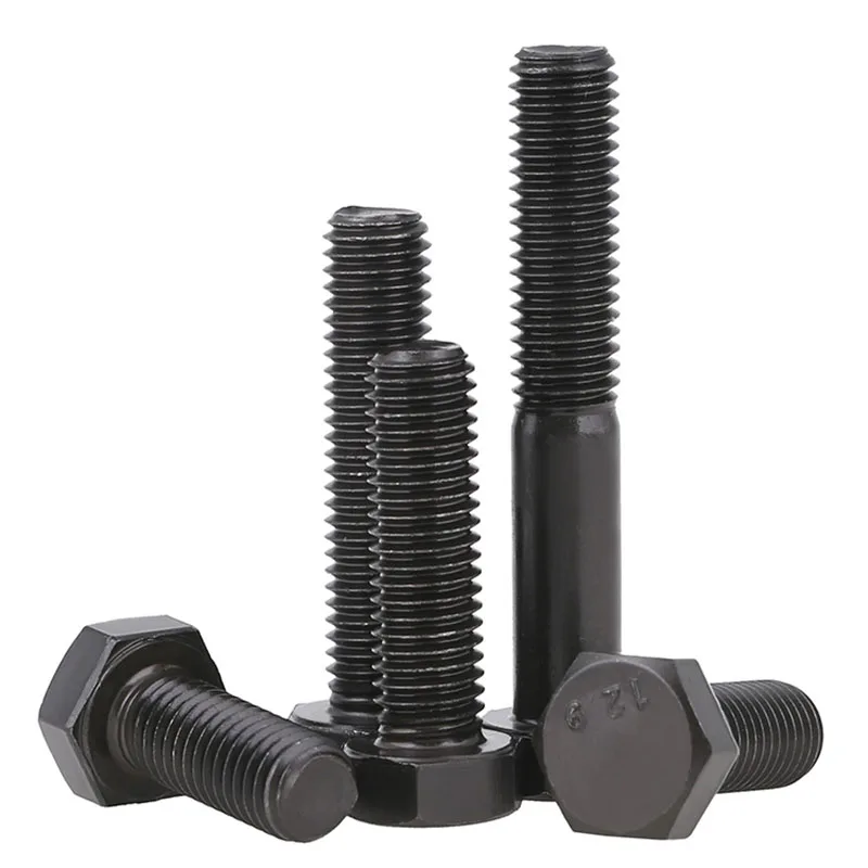 

1Pcs M16 Alloy Steel DIN933 Outside Hex Head Bolt Black External Hexagon Head Screw Length 30-150mm Grade 12.9