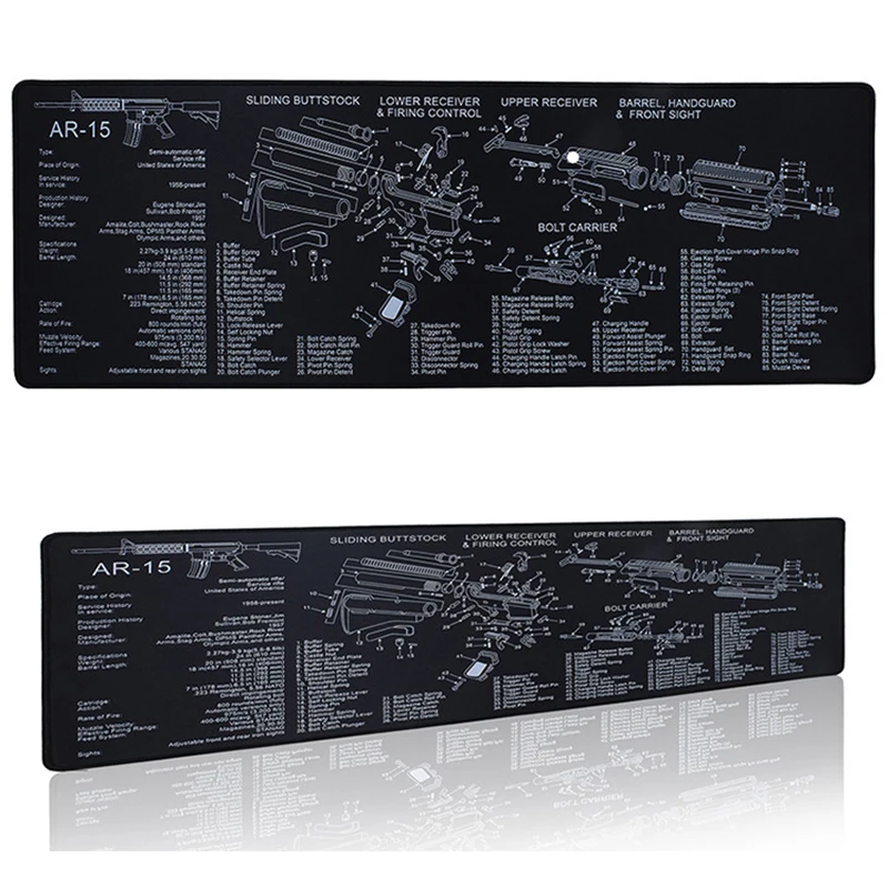 

Ar 15 Parts Disassembly Diagram Pad Ar15 Gun Decomposition Cleaning Pad 90*30cm Thickened Computer Mouse Pad Ar15 Accessories