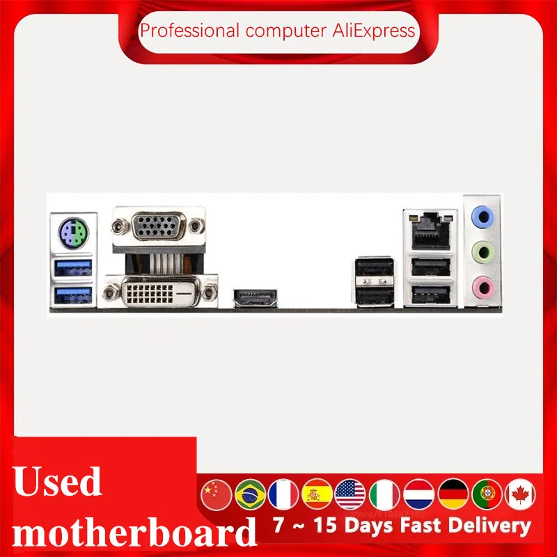 Для ASRock H110M Combo-G Оригинальная б/у Материнская плата Intel H110 DDR4 DDR3 LGA 1151 USB3.0 SATA3 -