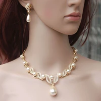 wedding accessories bride jewelry sets earring necklace jewelri set with pearl for women acero inoxidable joyeria mujer new 2021