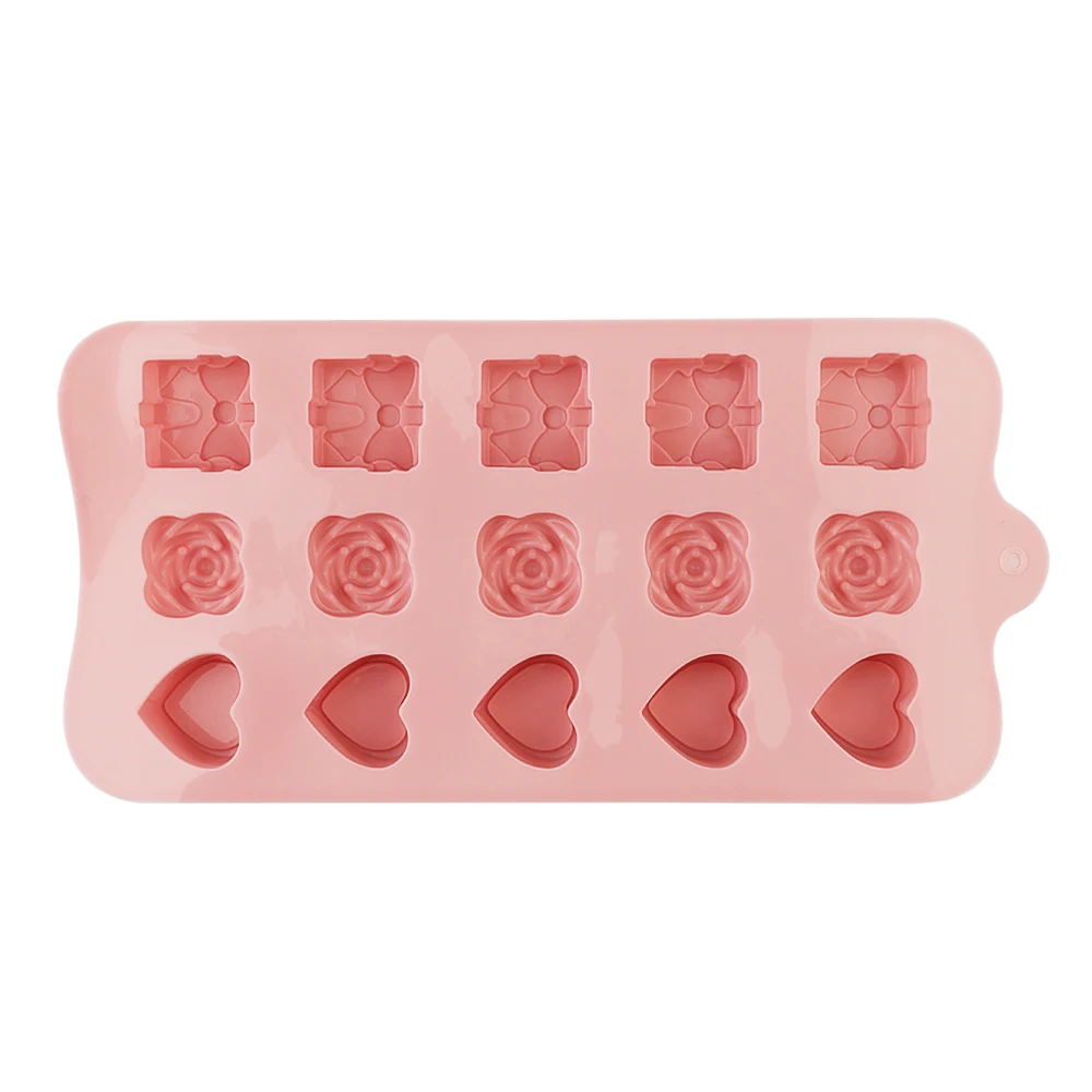 Ailehope Silicone chocolate molds love flower shape silicone Candy mold baking cake decorating tools DIY 3D | Дом и сад