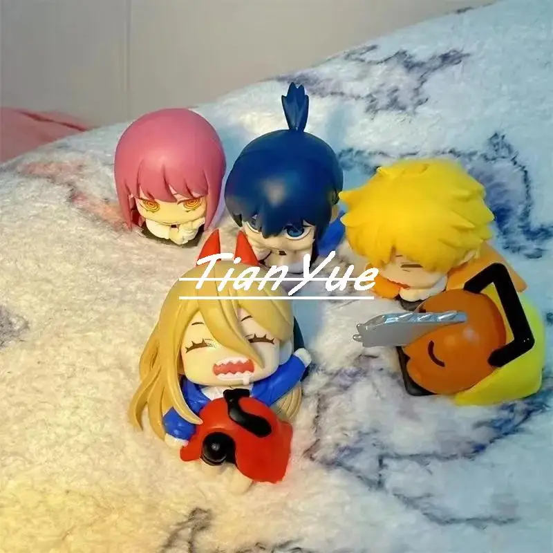 

Anime Cute Chainsaw Man Pochita 5pcs/set Sleeping version Model Figure toy 5cm
