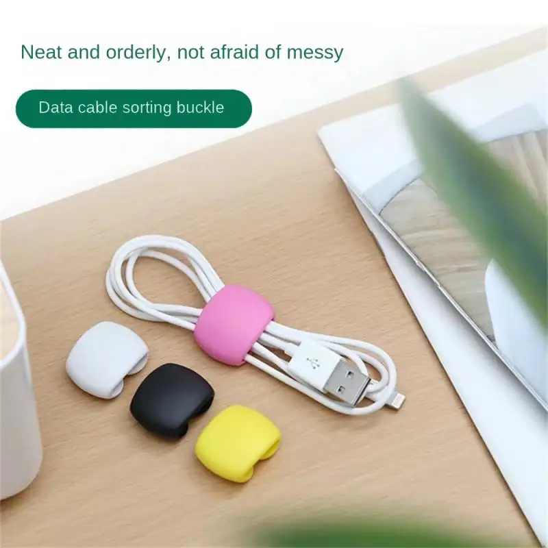 

3g Environmentally Data Line Finishing Buckle Smooth Headphone Clip High-quality Winding Buckle Data Line Storage Pvc Light