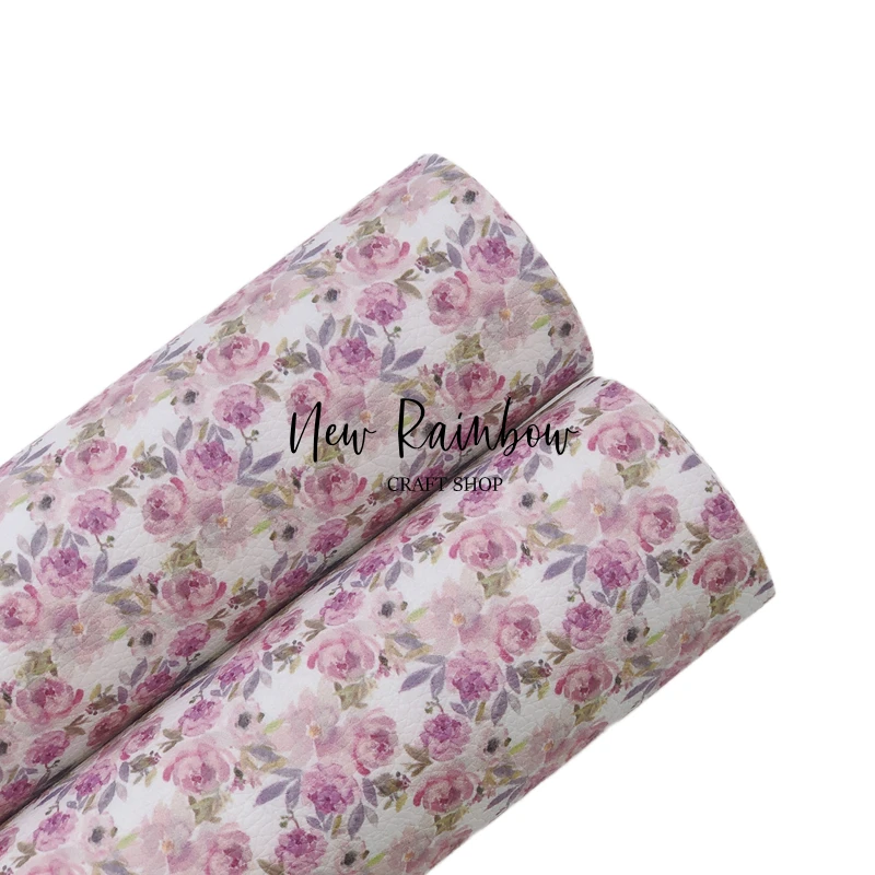 Лиловый узор из искусственной кожи для изготовления бантов сережек аксессуаров