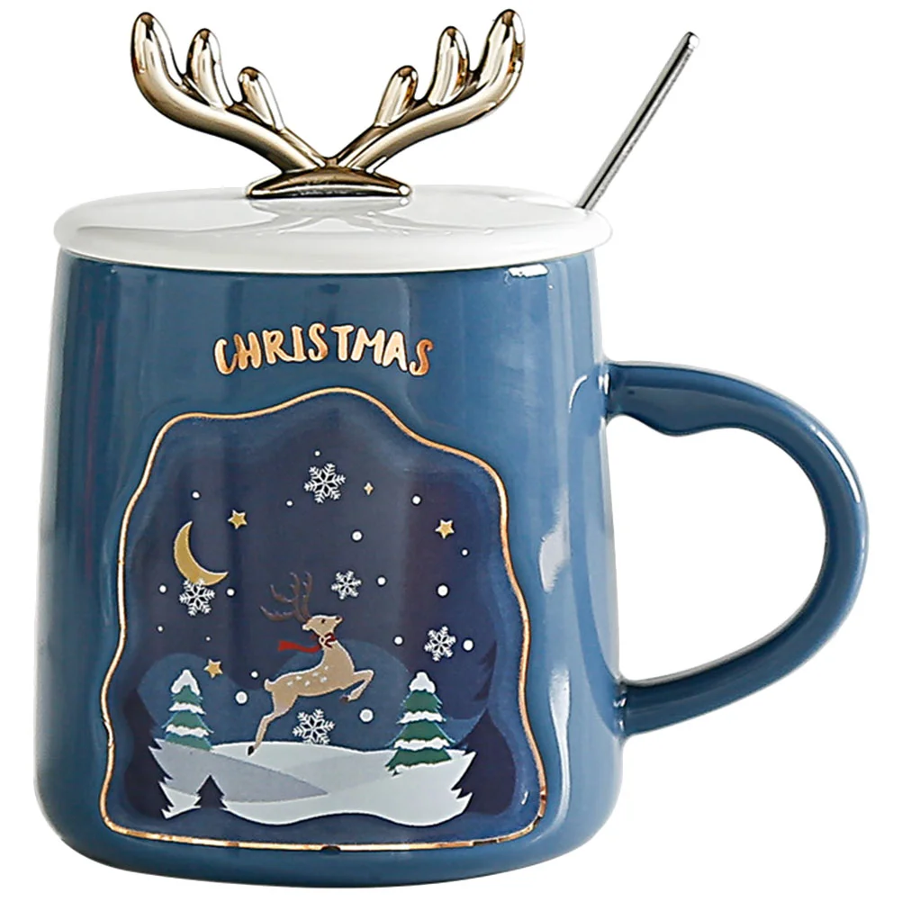 

Christmas Mug Ceramic Coffee Cup Mugs Cups Tea Hot Favor Party Holiday Beverage Chocolate Latte Milkwater Espresso Drinking Deer