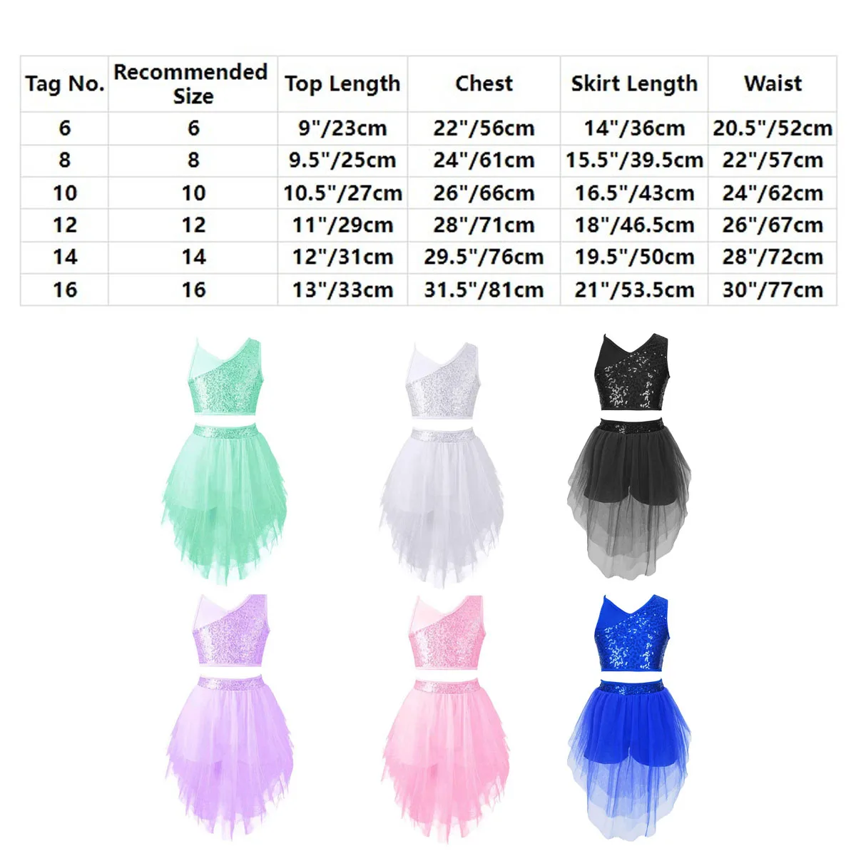 Sequins Ballet Dance Dress Kids Girls Short Crop Top&Skirted Shorts Set Jazz Skating Shiny Costume Stage Dance Clothing Green