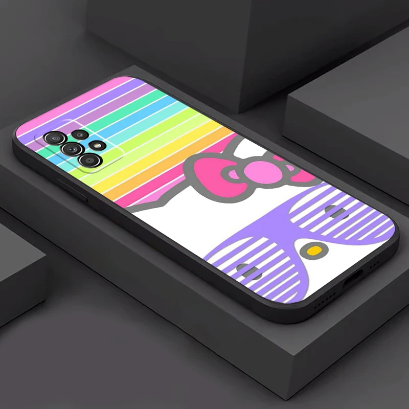 

Cute Hello Kitty Phone Cases For Samsung Galaxy S21 Plus S20 Lite S8 Plus S9 Plus S10 S10E S10 Lite M11 M12 Carcasa Coque Funda