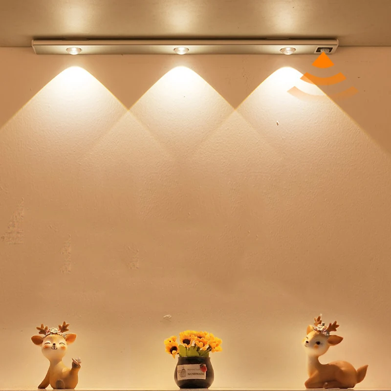 Smart Led Light with Rechargeable Motion Sensor Lamp for Bedroom Closets Closet Wardrobe Lamp Aluminum Night Light