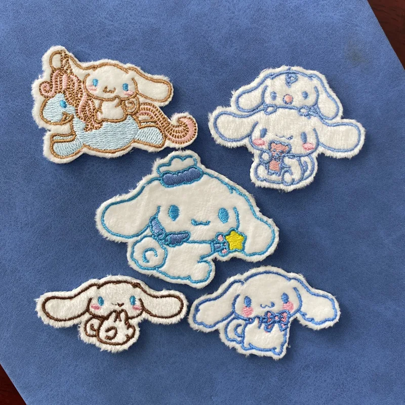Cartoon Sanrio Embroidery Patch Cinnamoroll Clothes Stickers Shirt Badges Bag decoration DIY Embroidery Patch Decal repair patch
