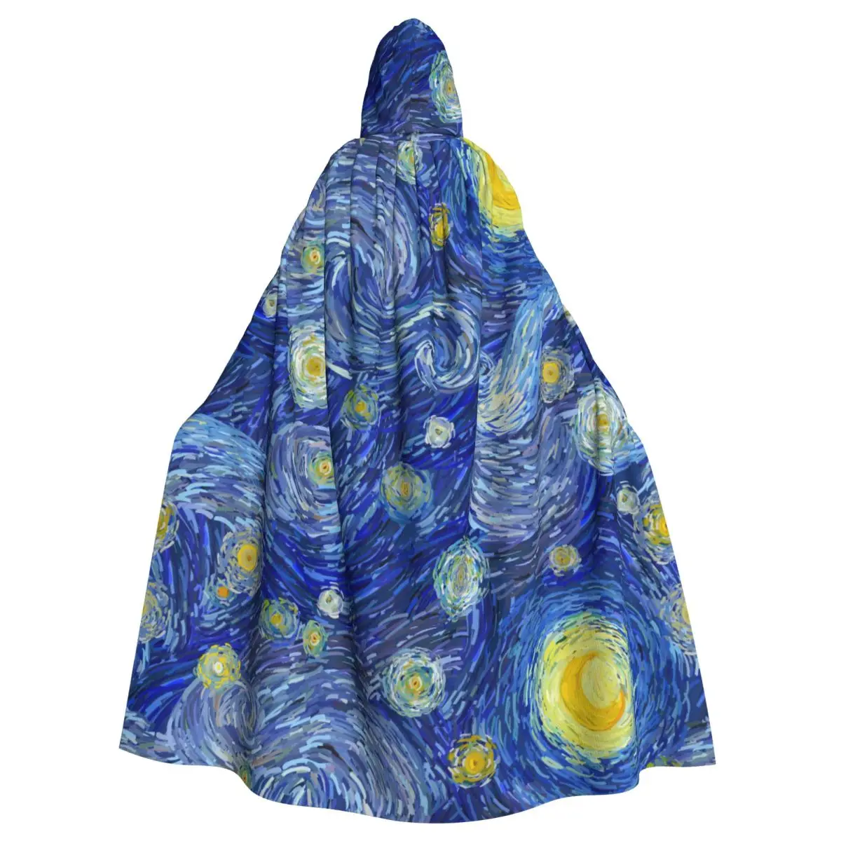 

Длинная накидка, плащ с абстрактным светящимся Луной и звездным небом, плащ с капюшоном, пальто, осенние толстовки