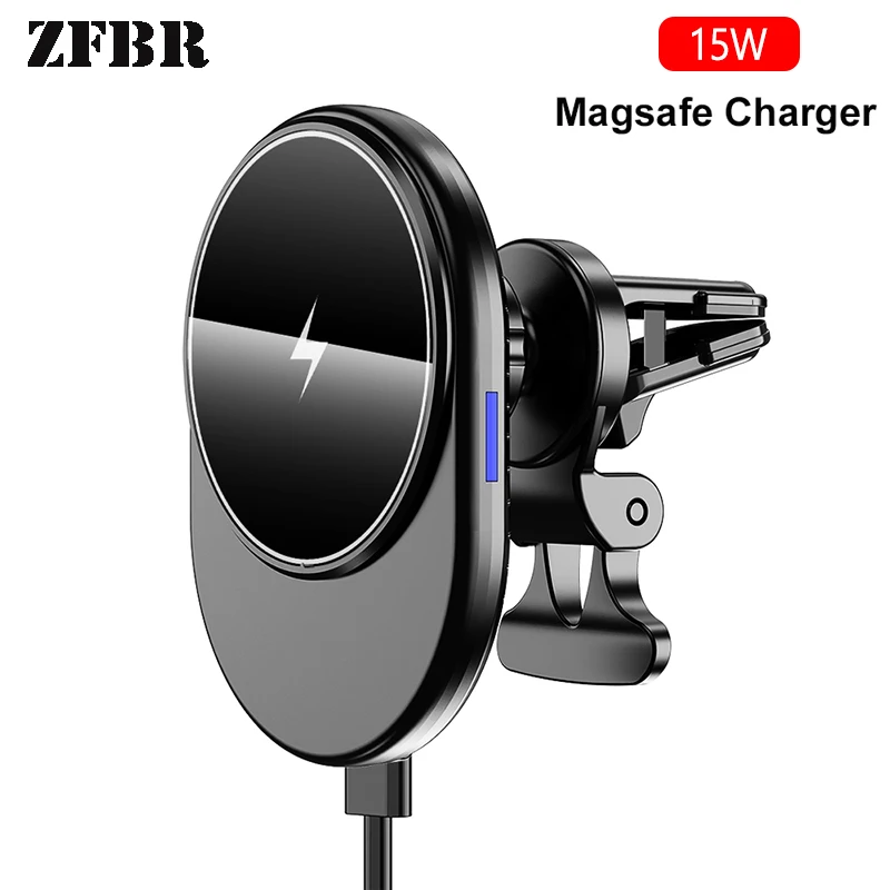 

15W Wireless Car Charger For iphone 13 12 Pro Max 12 Mini Fast Charging Magnetic holder Car Phone Holder for iPhones 11 seris