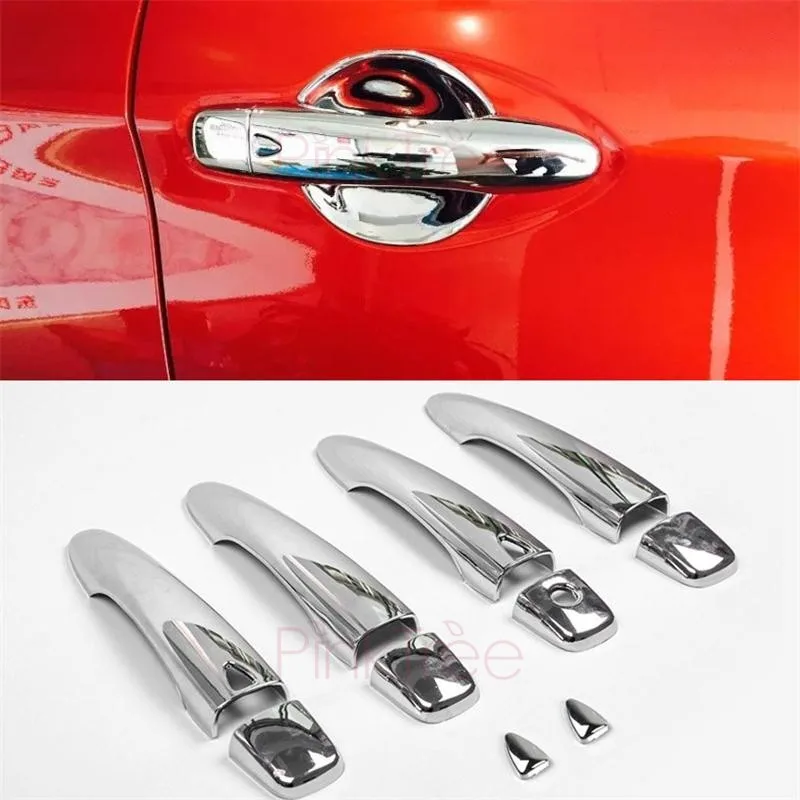 

Хромированная крышка дверной ручки для NISSAN Qashqai J11 2014 2015 2016 2017 2018, крышка чаши, крышка чашки, накладка, Безель, рамка, умный ключ