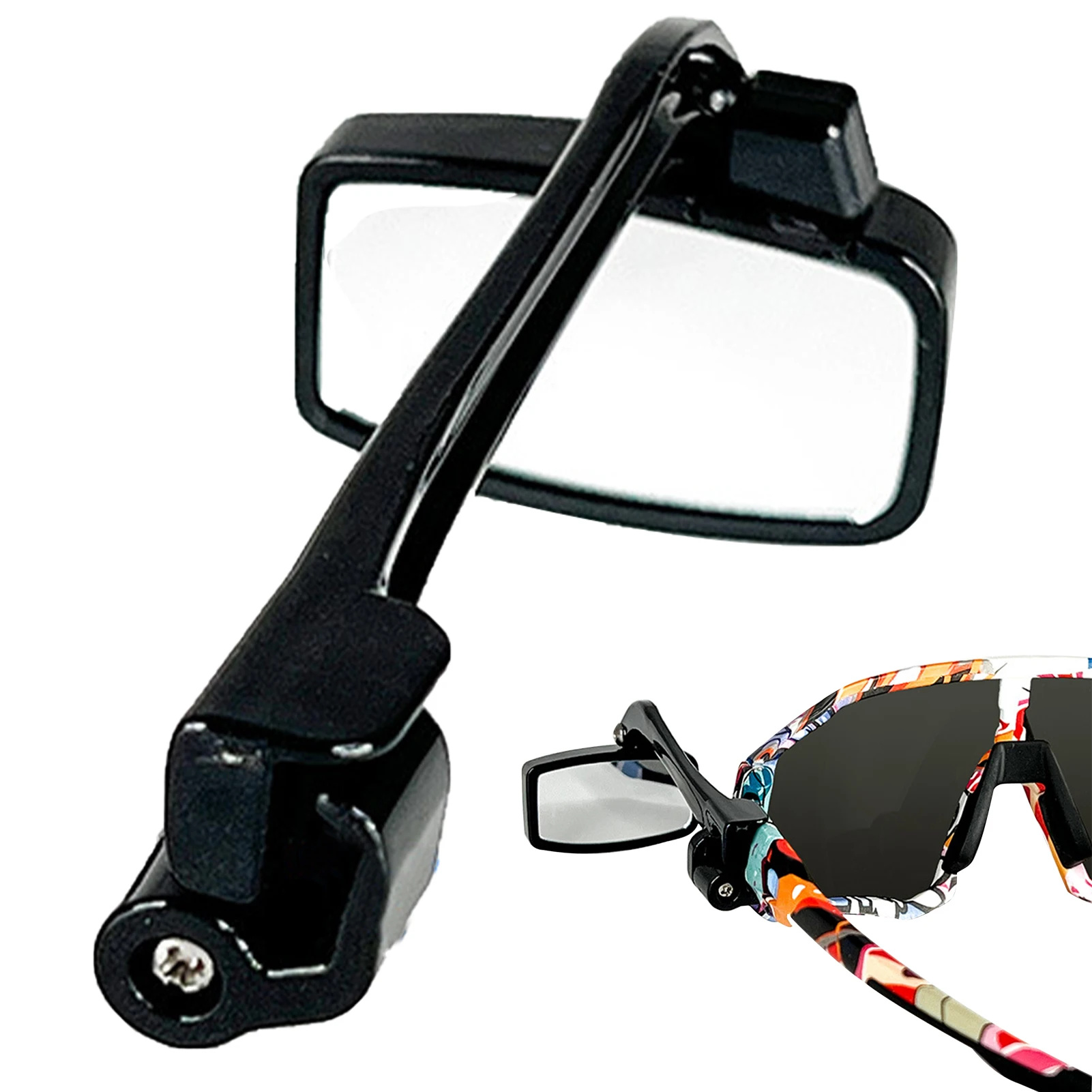 

Cycling Mirror For Glasses Mini Eyeglasses Bicycle Rear View Wide Angle Mirror Lightweight Bike Eyeglass Mirror Cycling Gear