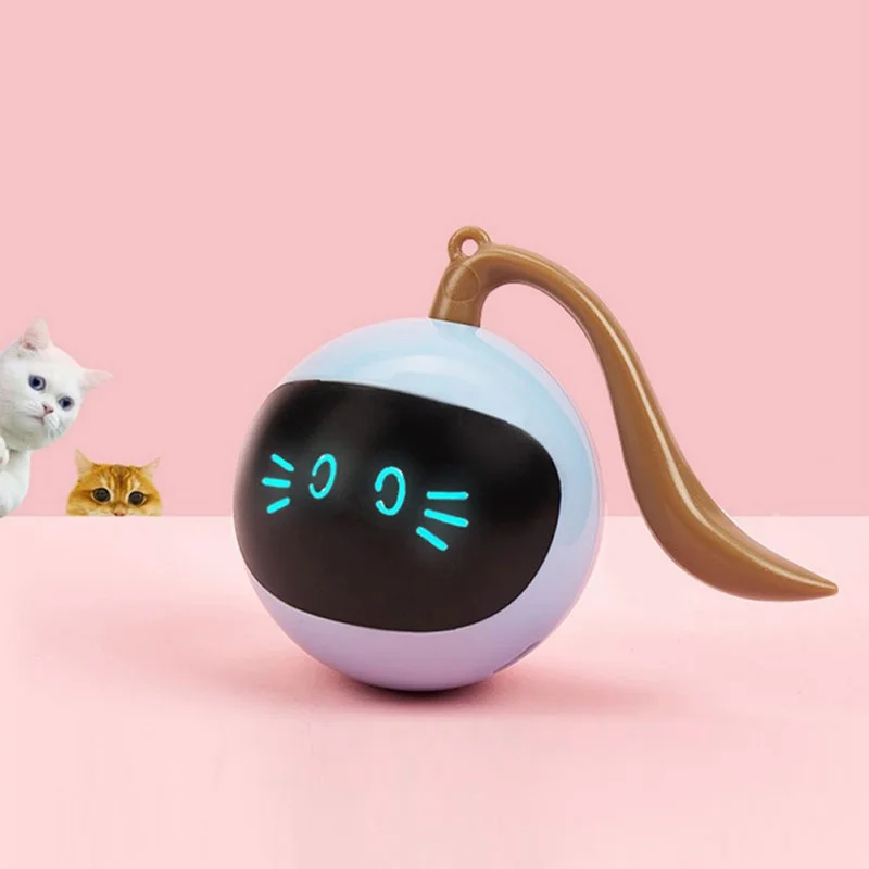 

Автоматическая Умная игрушка для кошек, движущийся цветной светодиодный самовращающийся мяч для домашних животных, игрушки с USB-зарядкой, и...