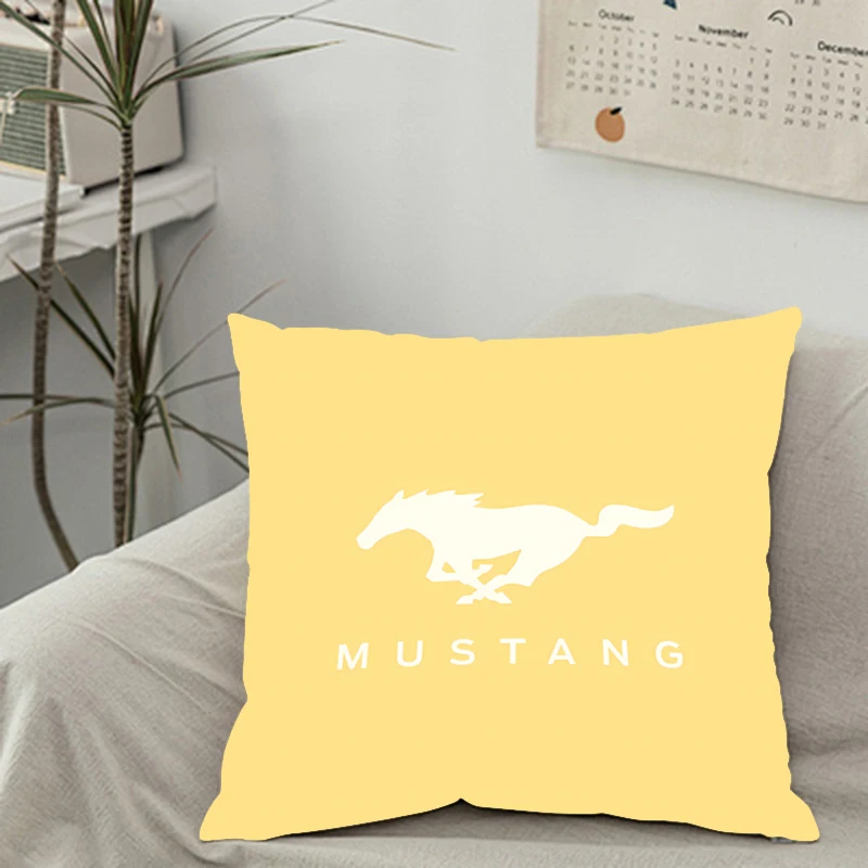 Квадратный чехол для подушки Ford Mustang домашнего офиса и спальни полиэстер