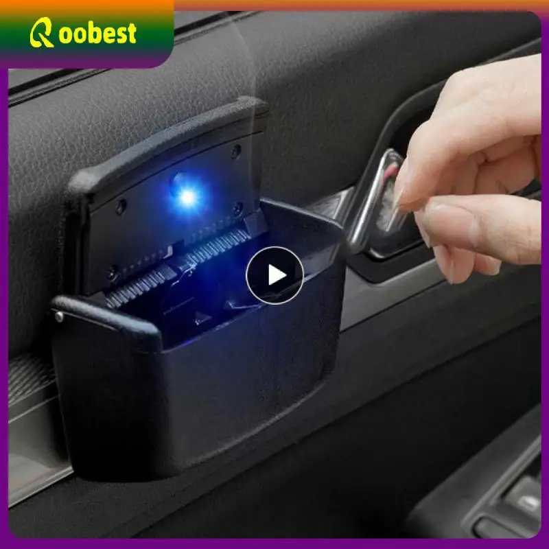 

Коричневая вешалка для хранения, светодиодная светящаяся автомобильная пепельница, подставка для хранения мелочей, бежевая Подставка для хранения на борту, креативная светящаяся пепельница Pbt