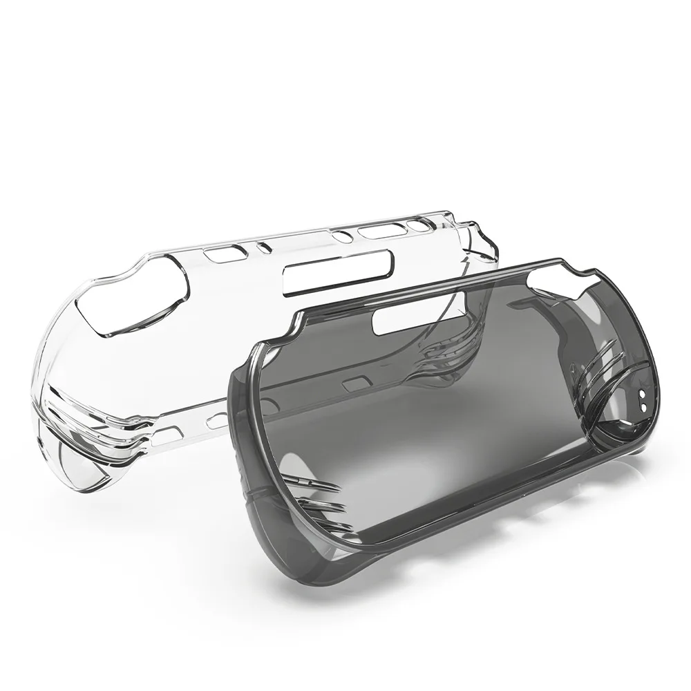 Фото Прозрачный охлаждающий чехол из ТПУ для игровой консоли Anbernic RG VITA PRO/RG VITA, защитный чехол от падения, прозрачный черный №1