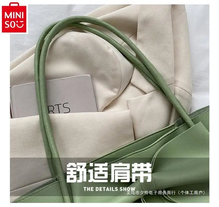 MINISO Disney модная большая вместительная сумка-тоут принцессы с бантом женская