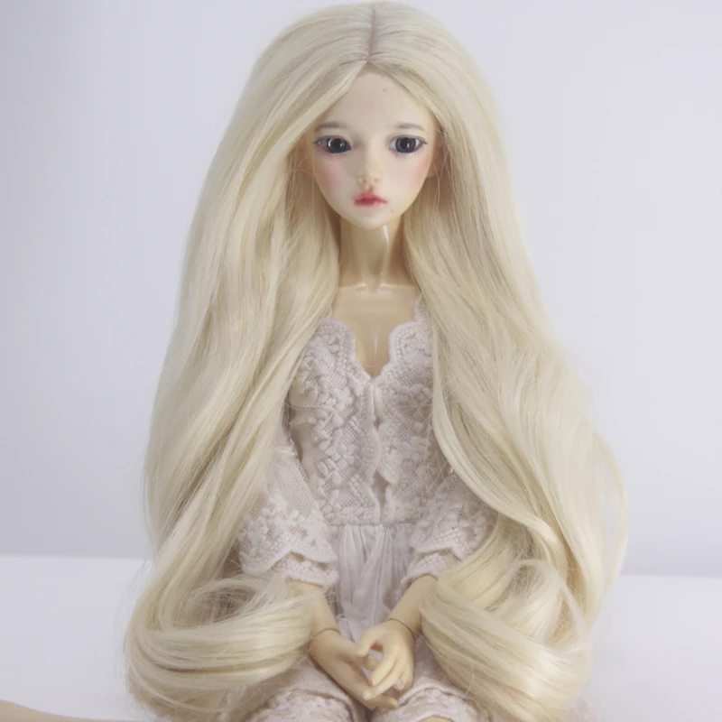 

Кукольный парик для шарнирной куклы, один кусок, длинные вьющиеся волосы 1/3 1/4 1/6 1/8, аксессуары для шарнирной куклы, игрушки для волос для девочек