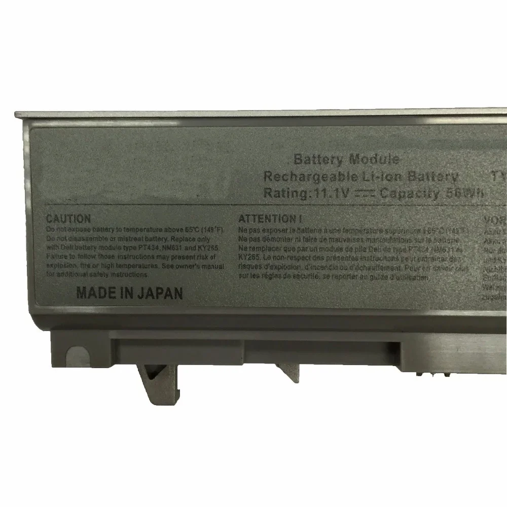 PT434 11 1 В 56 Втч оригинальный аккумулятор для ноутбука Dell E6400 E6410 E6500 E6510 PT435 KY477 FU274 FU571