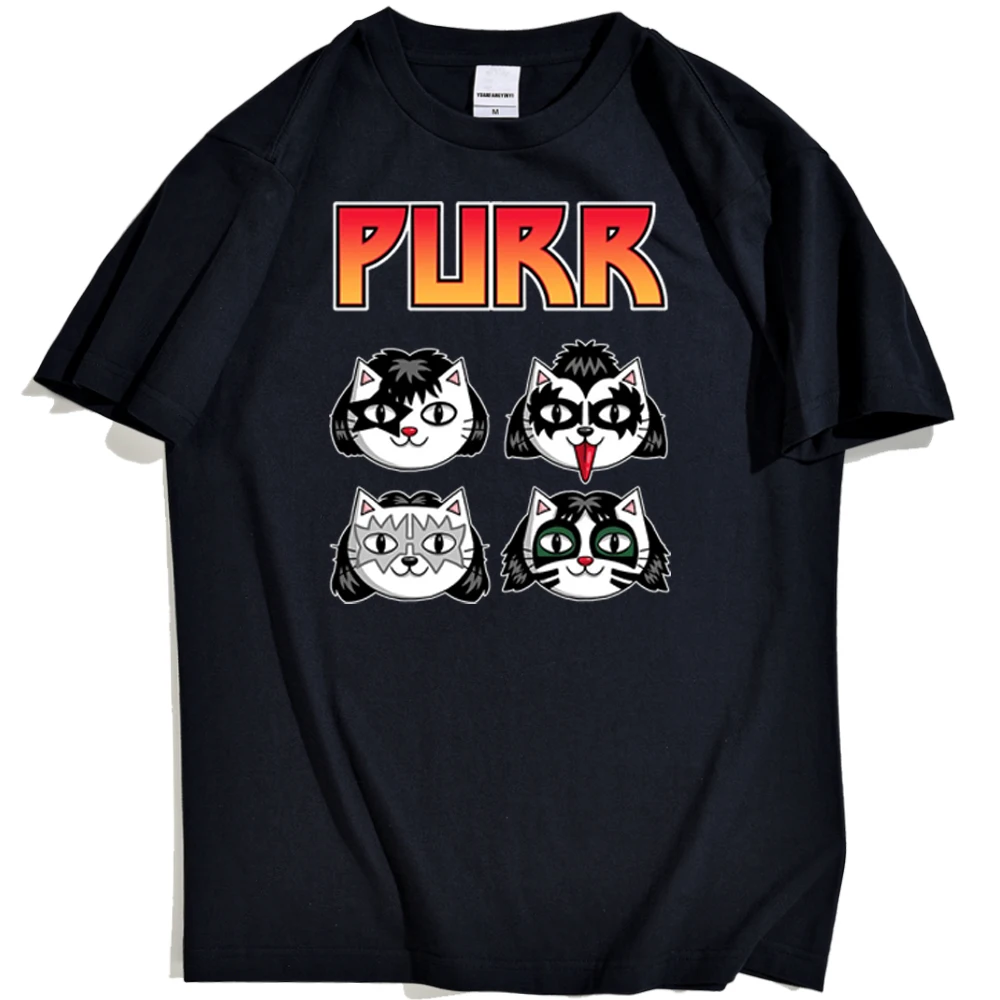 Футболка с изображением четырех кошек и различных причесок мужские футболки в