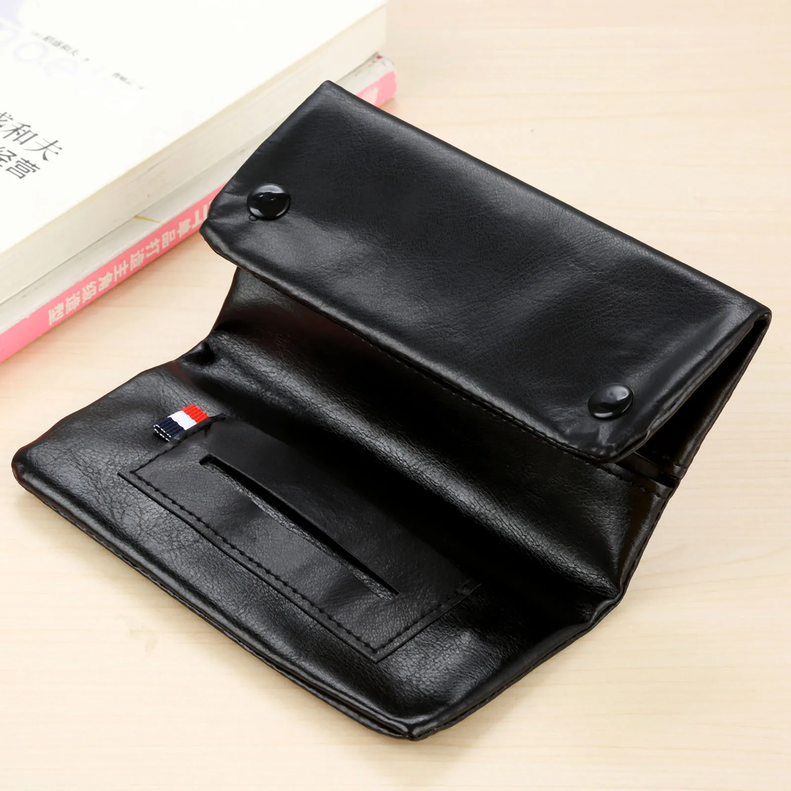 PU Leather Tobacco Bag Folded Cigarette Case Rolling Pipe Pouch Wallet Tip Paper Holder Smoking Purse Smoker Gift Men Gadgets