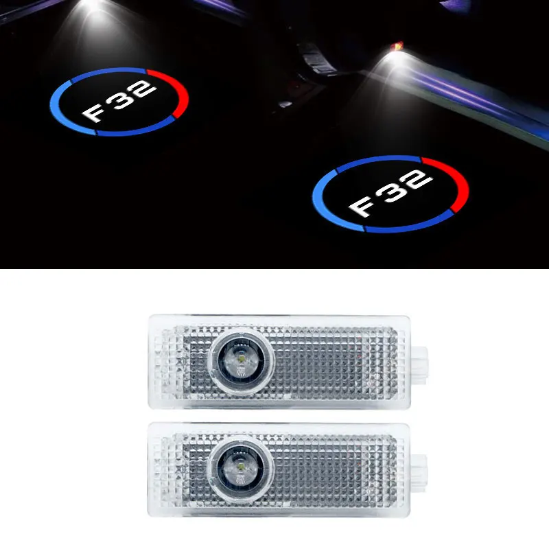 

2Pcs/Set Car Door HD LED Welcome Light For BMW F32 4Series Logo Car Laser Projector Warning Ghost Lamp Auto External Accessories