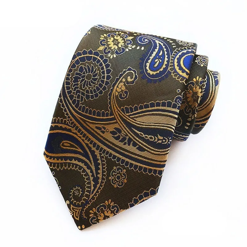

2/1pcs Neckties Classic Men Stripe Wedding Ties Jacquard Woven Silk Men Tie Neck Ties
