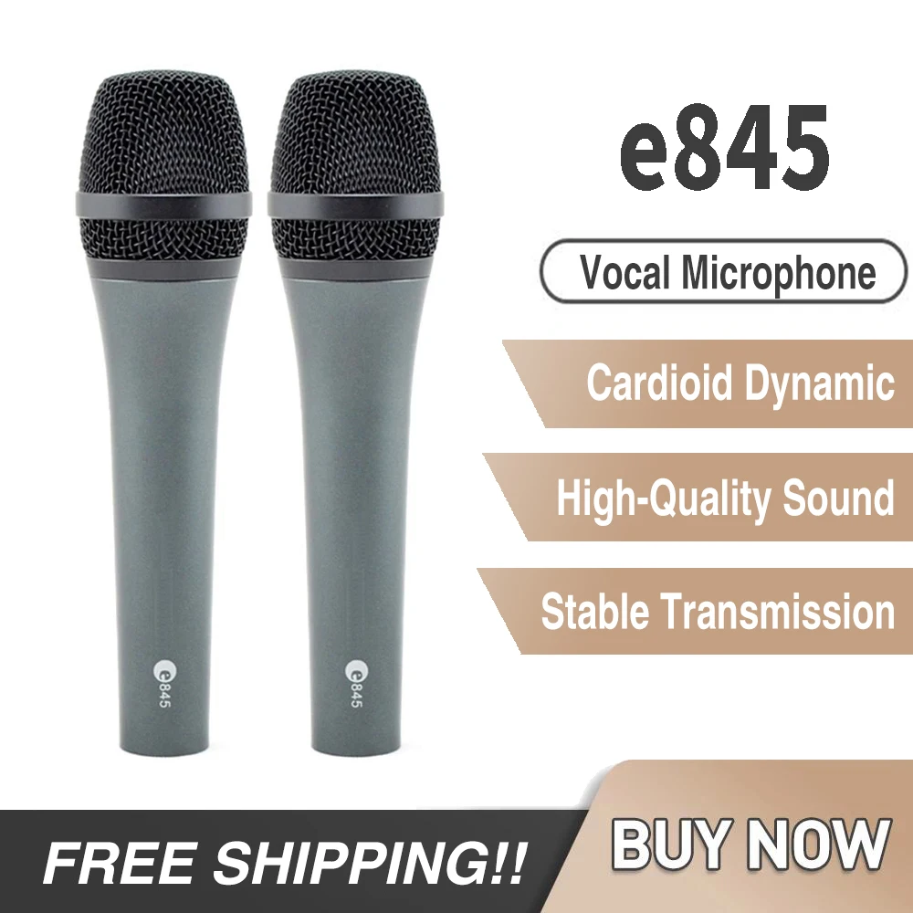 

for Sennheiser E845S Microphone Professional Wired Super-Cardioid Dynamic Handheld Mic for Live Performance Stage Karaoke Church