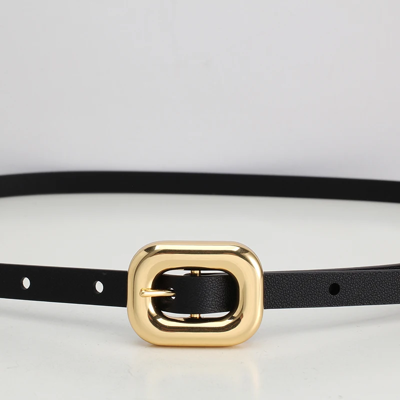 Женский ремень из натуральной воловьей кожи с квадратной пряжкой 1 5 см