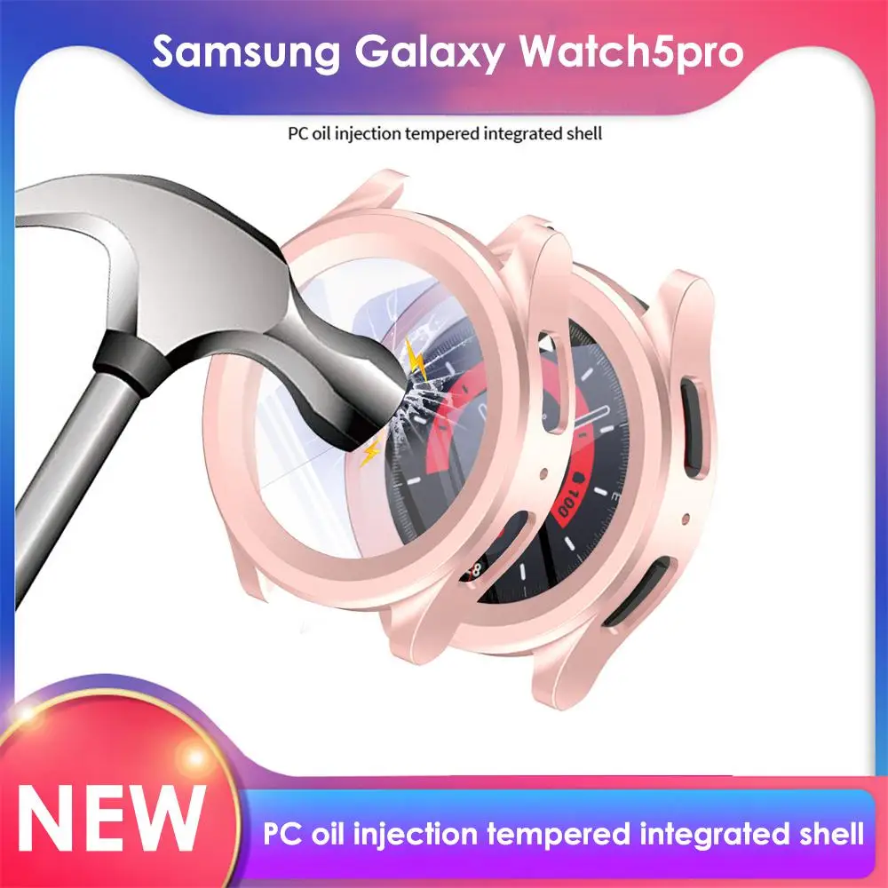 

Glass+Case for Samsung Galaxy Watch 5 Pro PC+tempered Glass Full Coverage Protective 45mm Cover for Samsung Galaxy Watch5 Pro