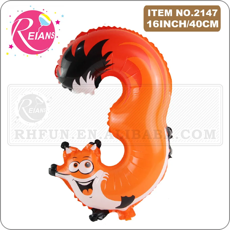 

Фольгированные шары с цифрами животных