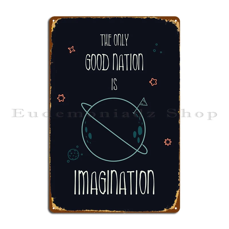 

Металлическая табличка воображения для украшения кухни дизайн кинотеатра оловянный плакат