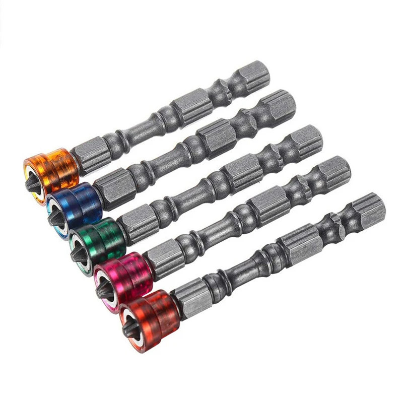 Магнитные биты для отверток Phillips S2 из сплава PH2 с одной головкой Нескользящие 1/4