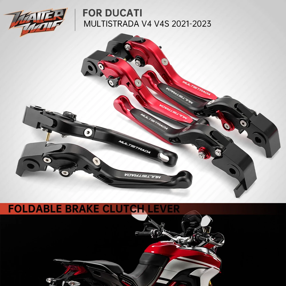 

2021-2023 Extendable Brake Clutch Lever Folding Adjustable Hand Levers for Ducati Mulitstrada V4 S V4S Rally Pikes Peak Sport