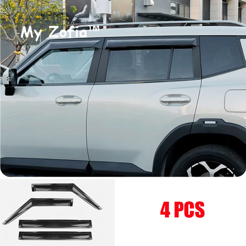 Для Chery Jetour T1 2024 2025 автомобильные дефлекторы боковых окон, всепогодные вентиляционные козырьки, внешние солнцезащитные ветрозащитные козырьки от дождя, аксессуары
