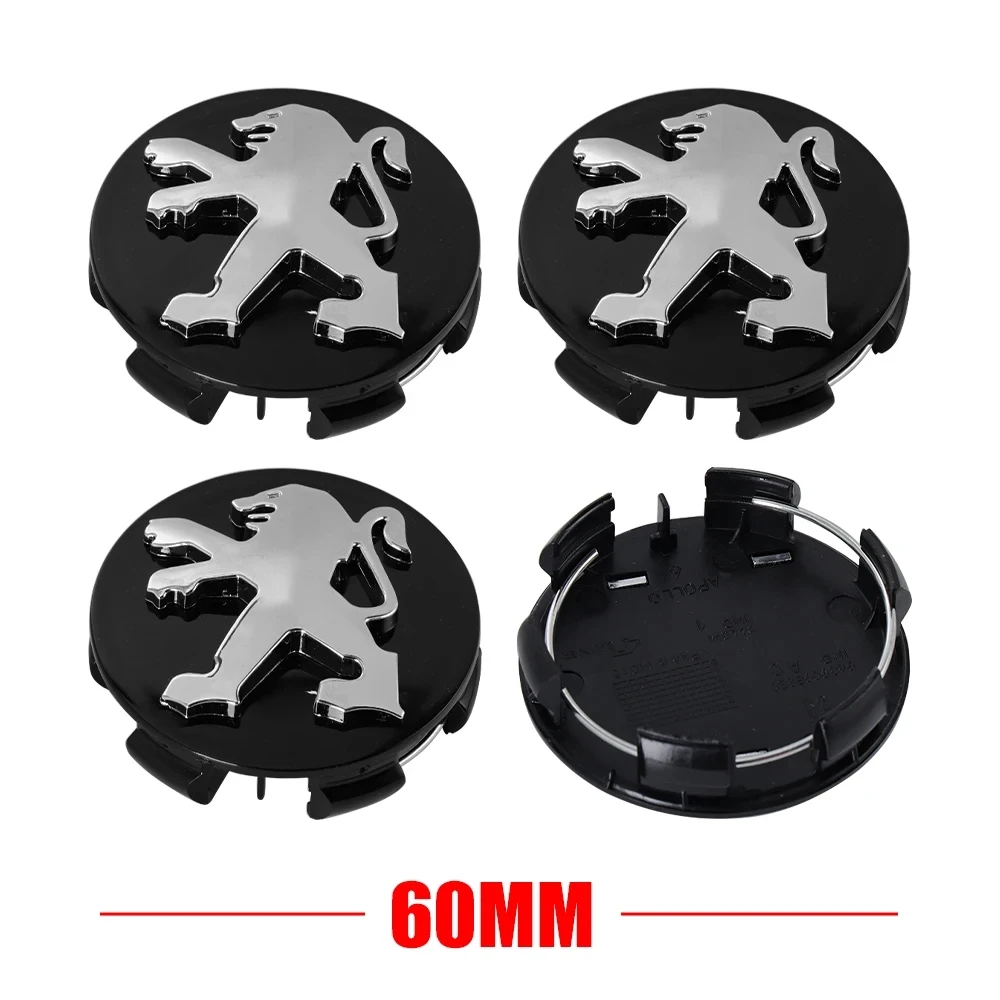 

4 шт., 60 мм, крышка центральной ступицы колеса автомобиля, значок для Peugeot 206 2008 508 408 5008 208 301 307 3008 207 107 308 307 106 407 2007