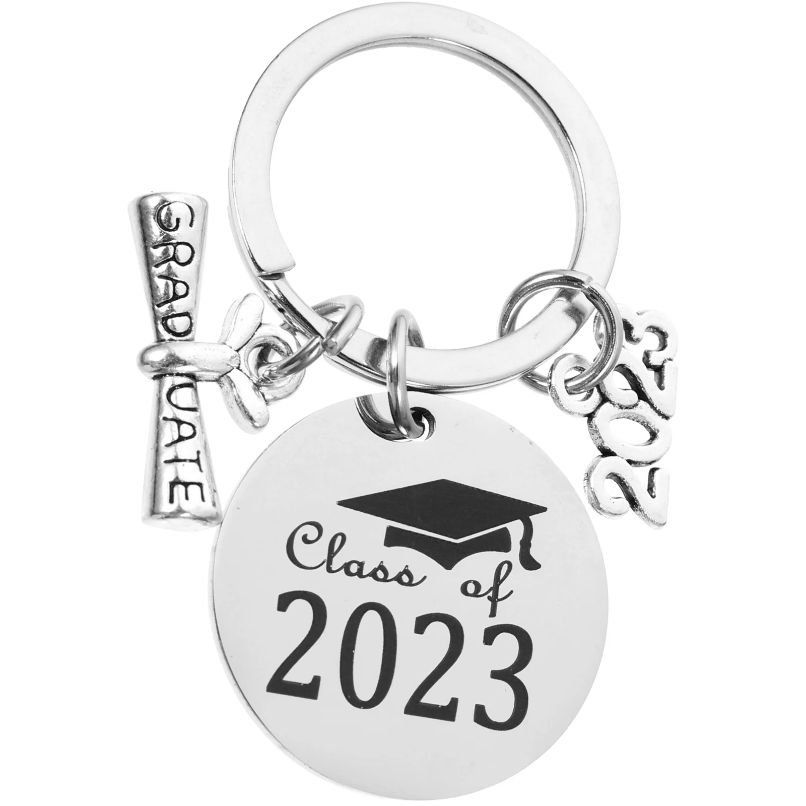 

Graduation Season Keychain Creative Gift Keychains Senior Gifts Themed 2023 Ring Round Purse Meaningful Unique Bag Pendant