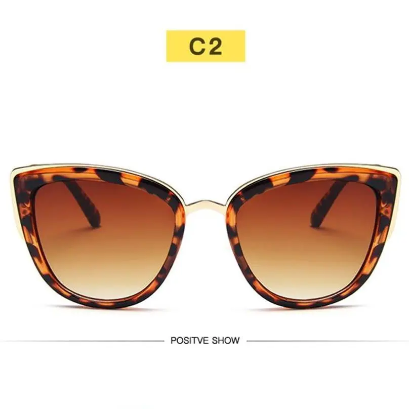 

женщина - кот глаза солнцезащитные очки индивидуальность ins ветер пластмассовая рамка очки леопард