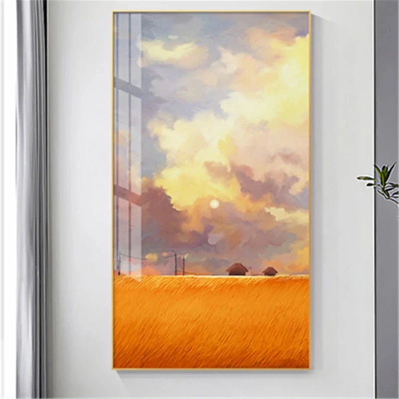 

Sky Clouds Painting Sunrise Posters and Prints Modern Wall Art Pictures for Living Room Bedroom Decor