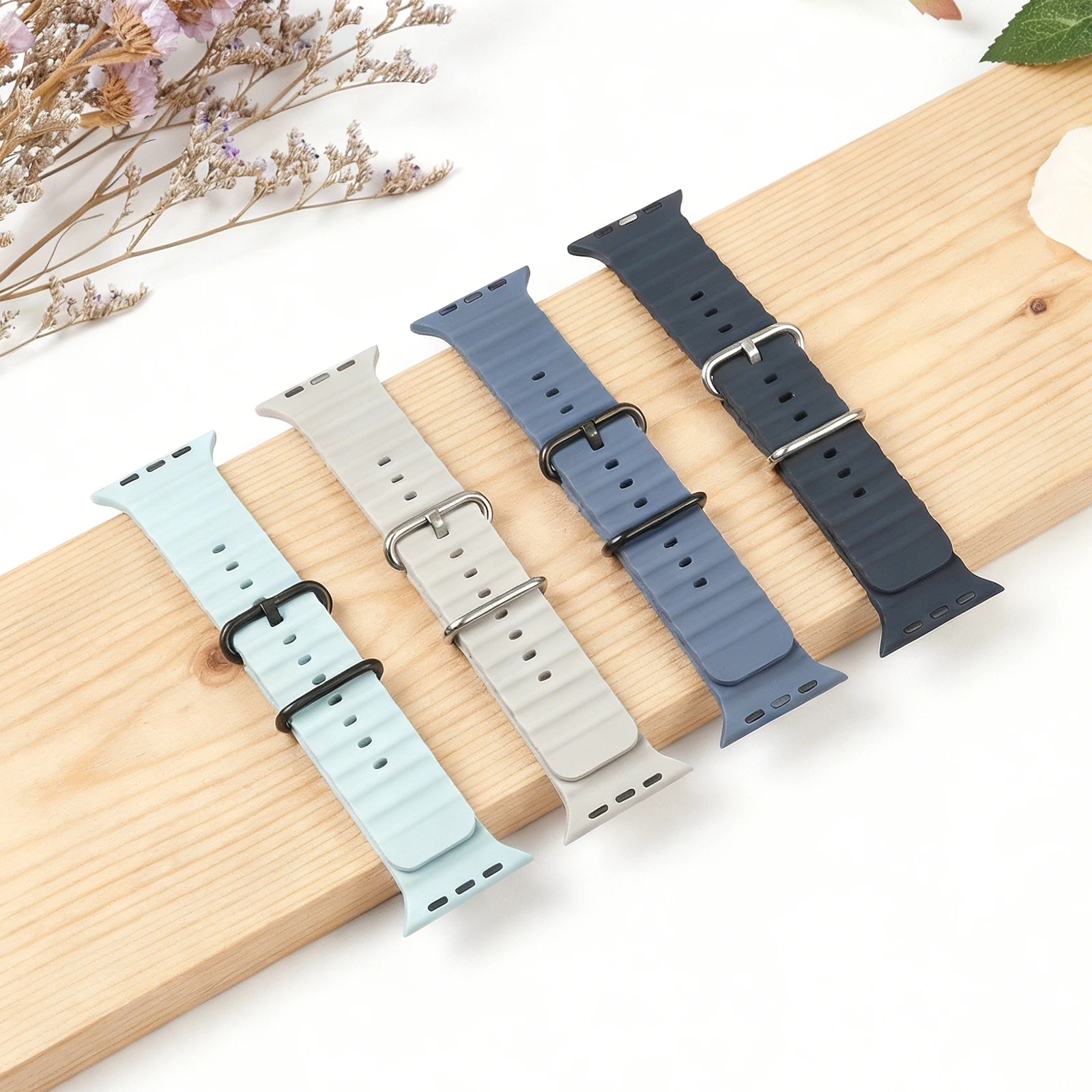 Фото Ремешок Ocean Band для Apple Watch Ultra 3, 2-в-1, 49 мм, 45 мм, 46 мм, 42 мм, 44 мм, 40 мм, силиконовый спортивный браслет для серий 11, 10, 9, 7, 8, 6, 5, SE №2