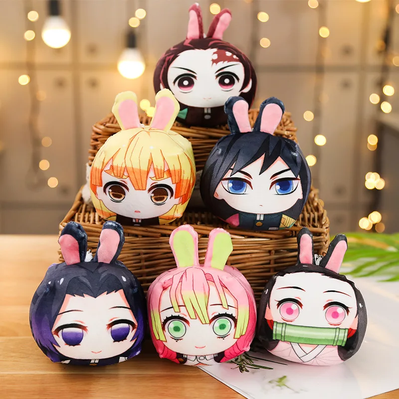 

Demon Slayer Plush Keychains Anime Peripheral Toy Nezuko Agatsuma Zenitsu Kochou Shinobu Plushs Pendant Kawaii Keychain Gifts