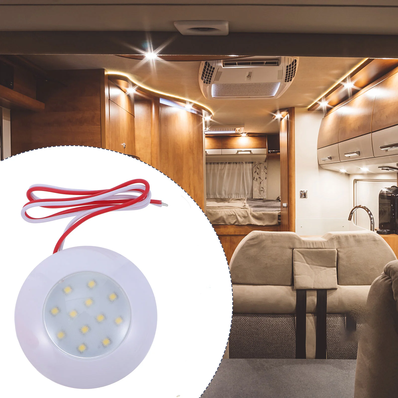 

LED Dome Light Full Aluminum Downlights LED Light Bulb Small Car Lamp Small LED Roof Cabin Overhead Light Refit Interior Lights