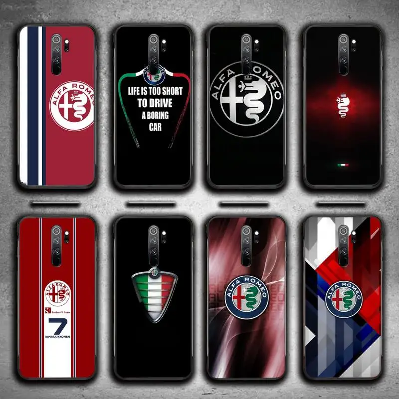 

Alfa Italy Fashion Car Phone Case For Redmi 7 8 9 A K20 30 Pro Note 8 9 Pro 10