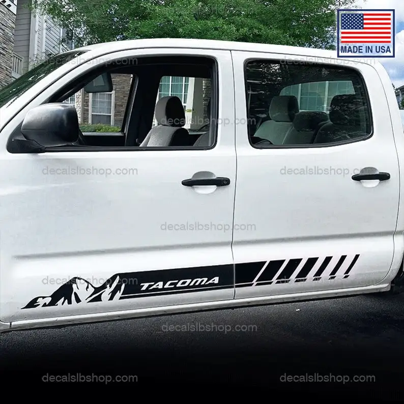 

TRD наклейки Tacoma полосы Боковая дверь Toyota грузовик внедорожник Спорт наклейки виниловые боковые двери 4 шт.