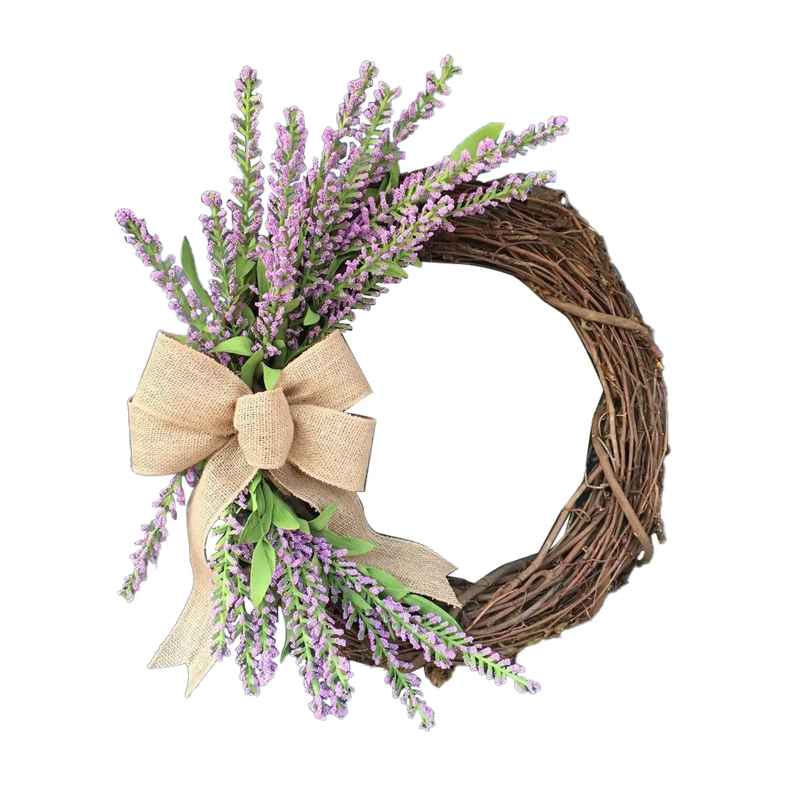 

Ornaments Decor Wreath Home Wreath Artificial Lavender Decor Porch Spring Wreath Gold Hoop Wreath Small for Chairs