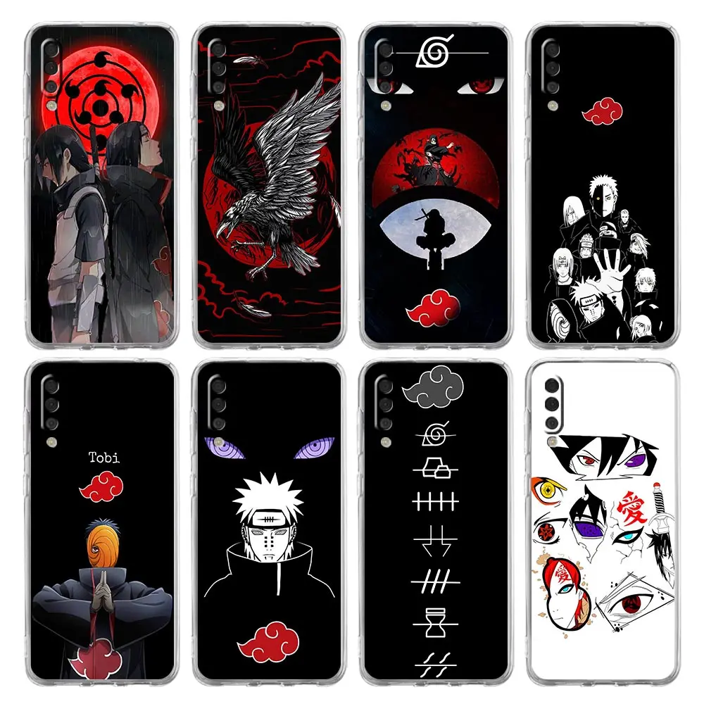 

Naruto Akatsuki Uchiha Phone Case For Samsung Galaxy A50 A70 A20 A30 A40 A20E A10 A10S A20S A02S A12 A22 A32 A52S A72 5G Cover